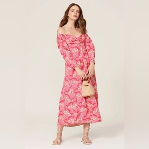 A.L.C. Calley Off Shoulder Dress Pink